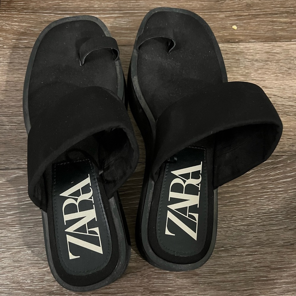 Zara platform flip flop